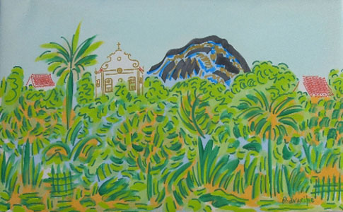 A Santíssima Trindade com a pedra do Cuelin.