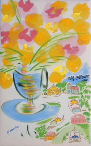 Flores com Largo do Sol.