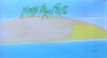 Coqueiros com vento<br>Acrílico sobre tela sintética / 1.10m x 1.80m / 2004